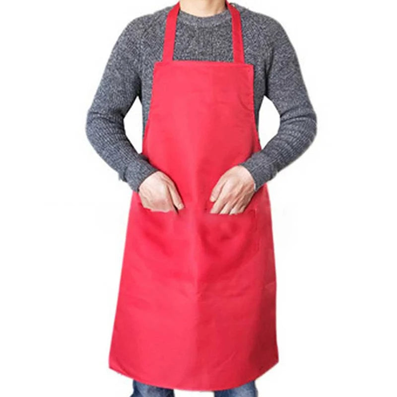 Waterproof Oil Cooking Apron Chef Aprons For Women Men Kitchen Apron With Front Pocket Dishwashing Cleaning Accessories Aprons