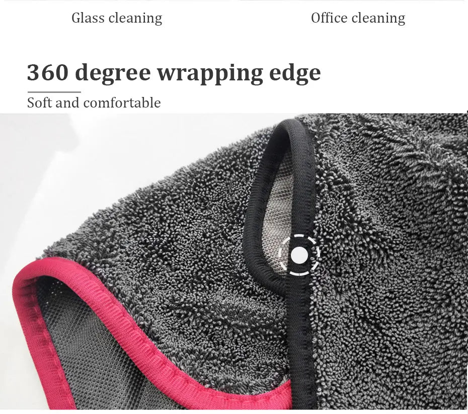 40x40/40x60/60x90CM Microfiber Towels 600GSM Ultra-Thick Car Washing Towel Auto Extra Soft Rag Car Care Cleaning Drying Cloth