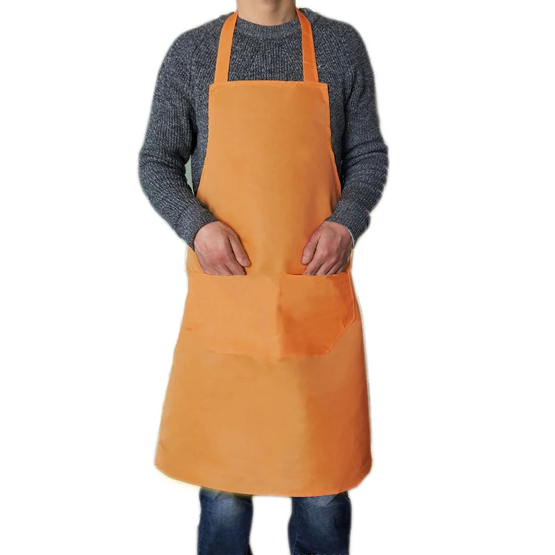 Waterproof Oil Cooking Apron Chef Aprons For Women Men Kitchen Apron With Front Pocket Dishwashing Cleaning Accessories Aprons