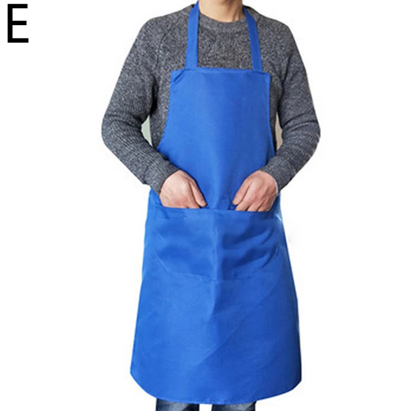 Waterproof Oil Cooking Apron Chef Aprons For Women Men Kitchen Apron With Front Pocket Dishwashing Cleaning Accessories Aprons