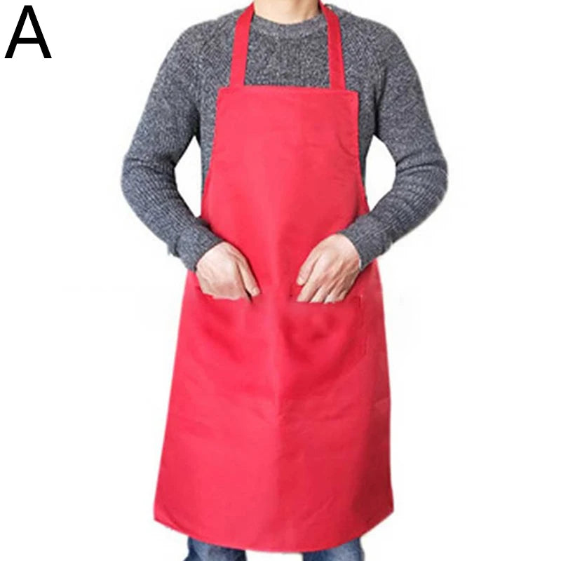 Waterproof Oil Cooking Apron Chef Aprons For Women Men Kitchen Apron With Front Pocket Dishwashing Cleaning Accessories Aprons