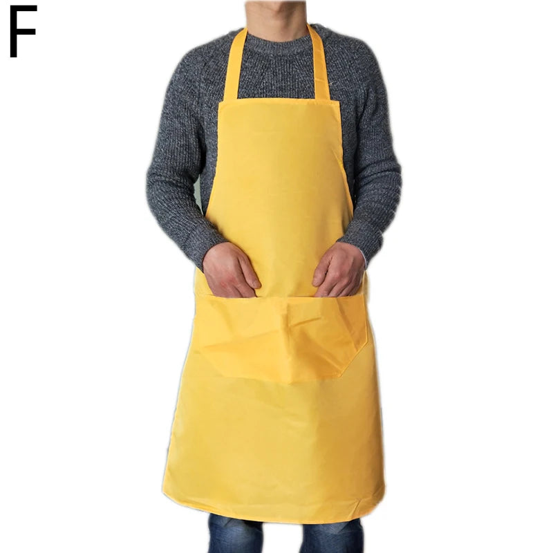 Waterproof Oil Cooking Apron Chef Aprons For Women Men Kitchen Apron With Front Pocket Dishwashing Cleaning Accessories Aprons