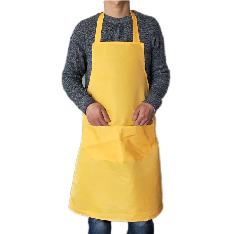 Waterproof Oil Cooking Apron Chef Aprons For Women Men Kitchen Apron With Front Pocket Dishwashing Cleaning Accessories Aprons