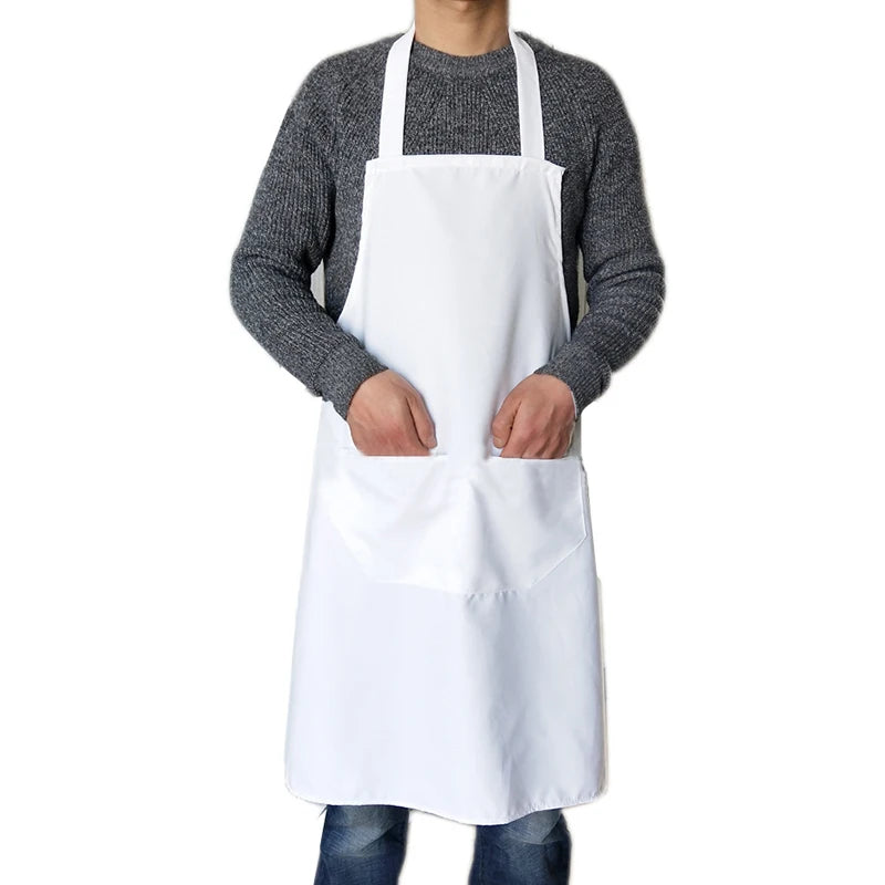 Waterproof Oil Cooking Apron Chef Aprons For Women Men Kitchen Apron With Front Pocket Dishwashing Cleaning Accessories Aprons
