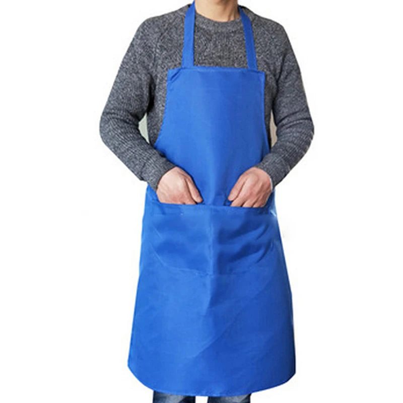 Waterproof Oil Cooking Apron Chef Aprons For Women Men Kitchen Apron With Front Pocket Dishwashing Cleaning Accessories Aprons