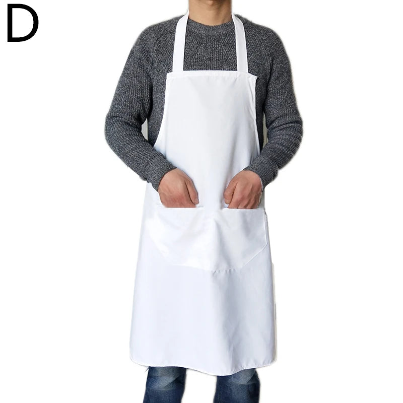 Waterproof Oil Cooking Apron Chef Aprons For Women Men Kitchen Apron With Front Pocket Dishwashing Cleaning Accessories Aprons