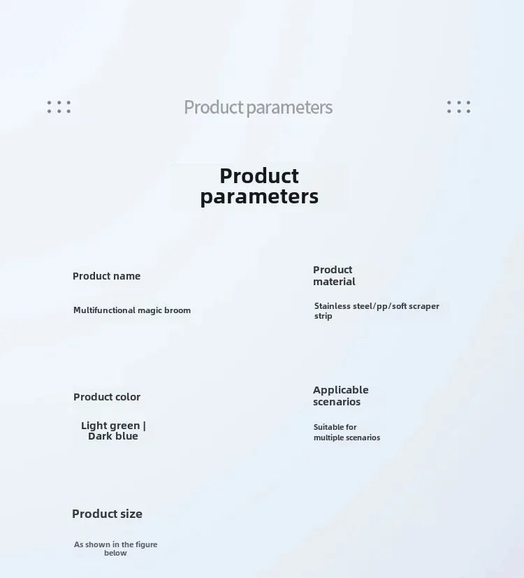 Magic Broom Silicone Bathroom Floor Scraper Household Bathroom Cleaning Squeegee Plastic Handle Two-In-One Dry And Wet Use