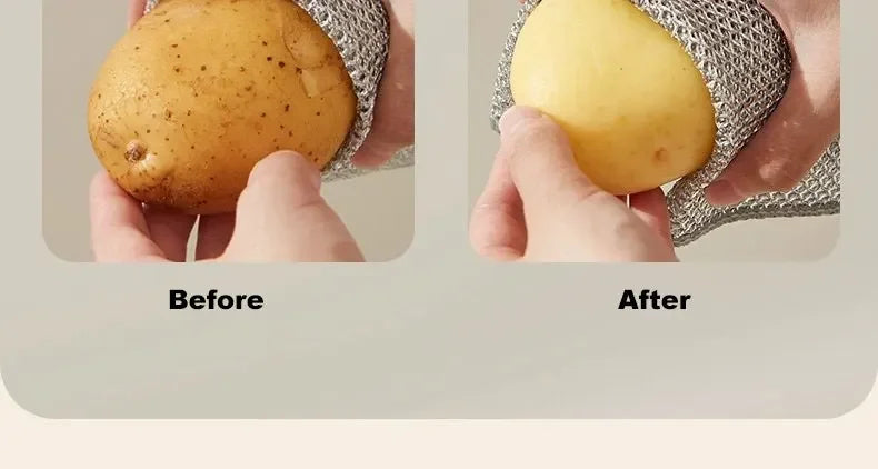 10pcs double-sided Thickened Steel Wire Cleaning Cloth  Magic Dishcloth Non-Scratch Washing Pot Rags Kitchen Cloth Wire Ball Rag