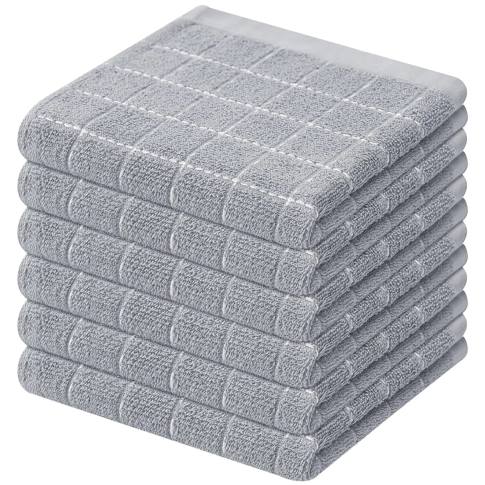 Olanly Cotton Terry Cloth Kitchen Towels Thicken Super Absorbent Dishcloth Reusable High-efficiency Cleaning Rags Daily Dish Rag