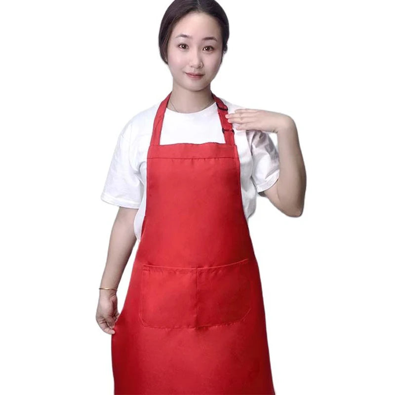 18 Colors Custom LOGO Aprons For Woman Men Chef Work Grill Restaurant Bar Shop Cafes Beauty Nails Studios Uniform Thin Apron