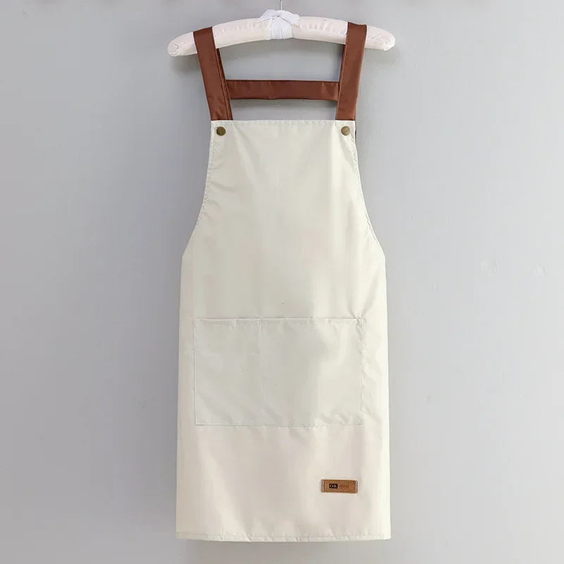 Resistant Dirt Apron Waterproof and Oil Resistant Household Kitchen Cooking Fashion Apron Adult Work Clothes Kitchen Accessories