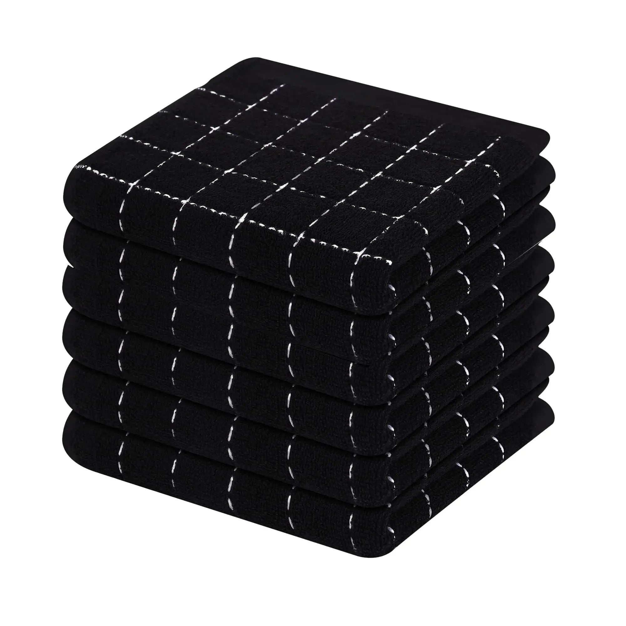 Olanly Cotton Terry Cloth Kitchen Towels Thicken Super Absorbent Dishcloth Reusable High-efficiency Cleaning Rags Daily Dish Rag