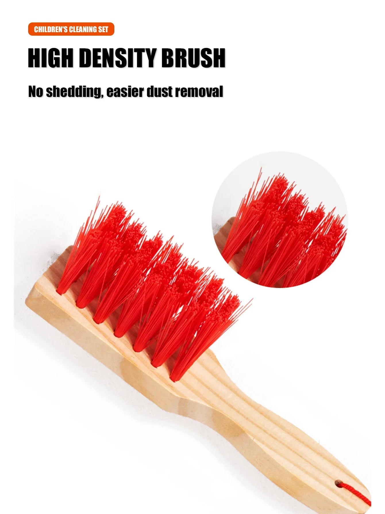 Montessori Wooden Cleaning Set Toy Broom Mop Set Little Boy Girl Simulated Children's Cleaning Tool Exercise Self-care Ability