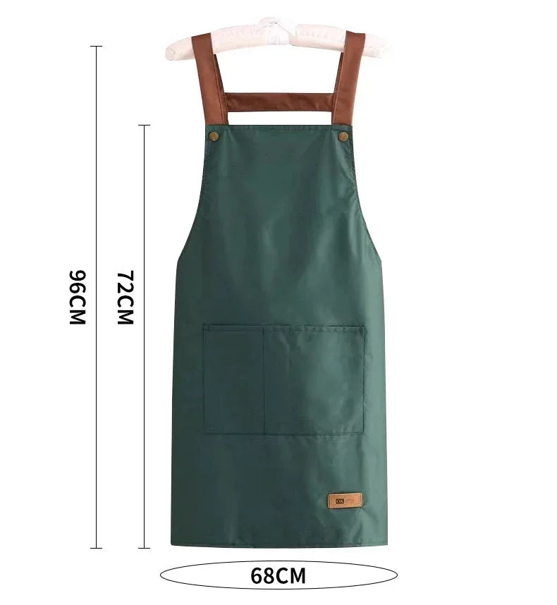 Resistant Dirt Apron Waterproof and Oil Resistant Household Kitchen Cooking Fashion Apron Adult Work Clothes Kitchen Accessories