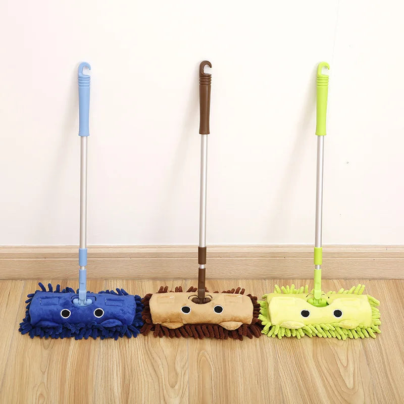 Kids Stretchable Floor Cleaning Tools Mop Broom Dustpan Play-house Toys Gift Baby Mini Sweeping House Cleaning Toys