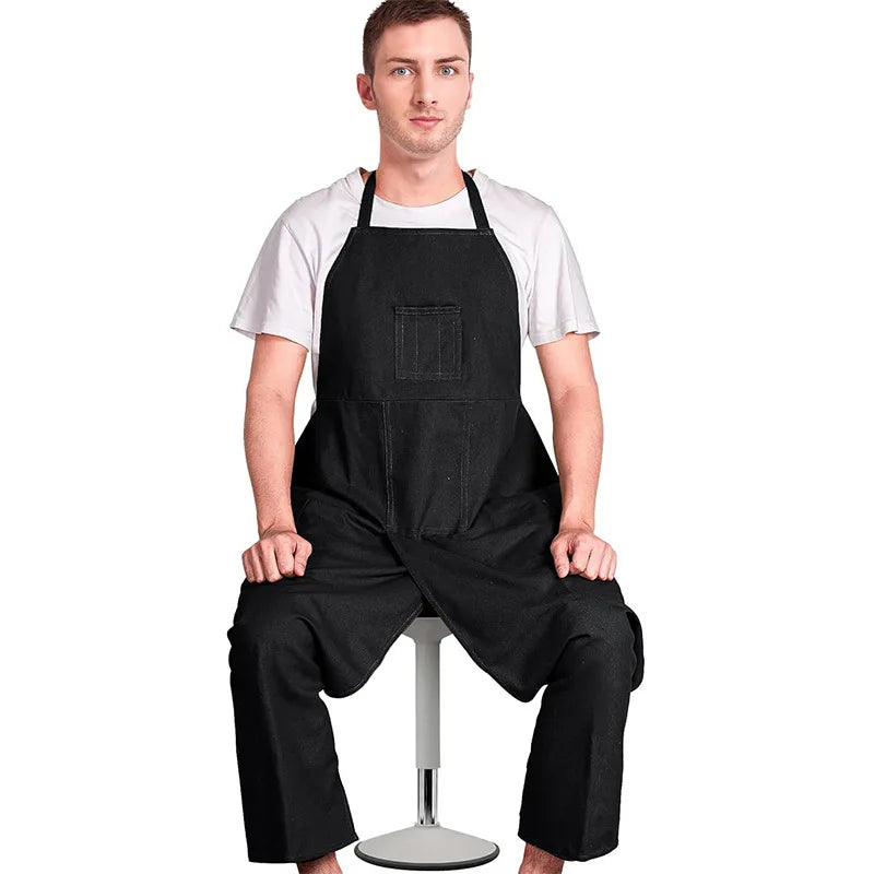 Hot Selling Split Apron for Men Women Kitchen Cooking Pottery Painting DIY Gift Long Durable Waterproof Design