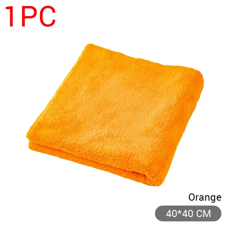 SEAMETAL 600GSM Car Thicken Cleaning Cloth Professional Cleaning Car Wiping Microfiber Towel Car Wash Rag 40x40cm 1/2/6/9 Packs