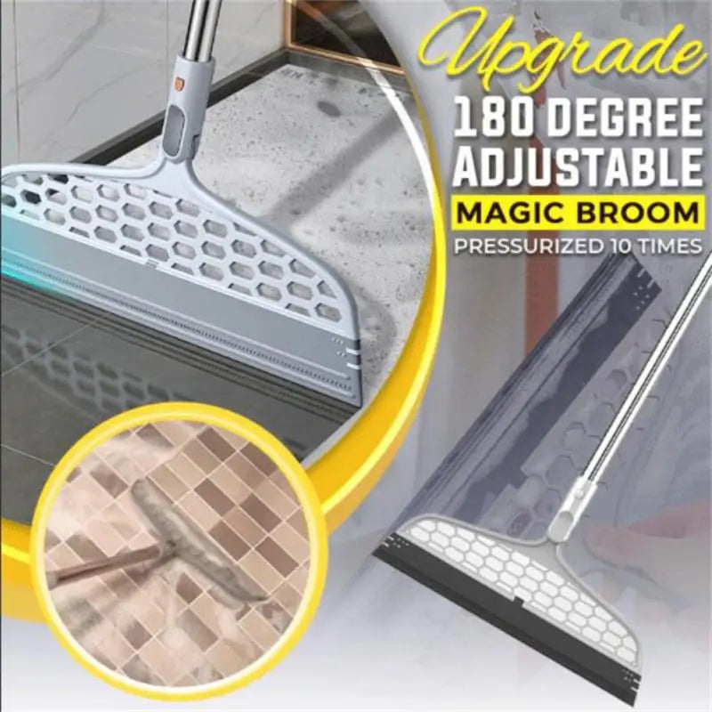 180° Rotatable Magic Rubber Broom Silicone Mop Hand Dust Brooms Home Floor Cleaning Squeegee Wiper Flooring Household Utensils