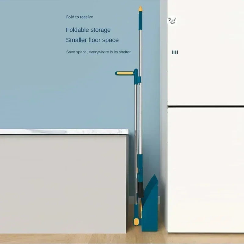 new folding broom dustpan set household cleaning tools non-stick hair dry wet dual-use broom folding set Kitchen office