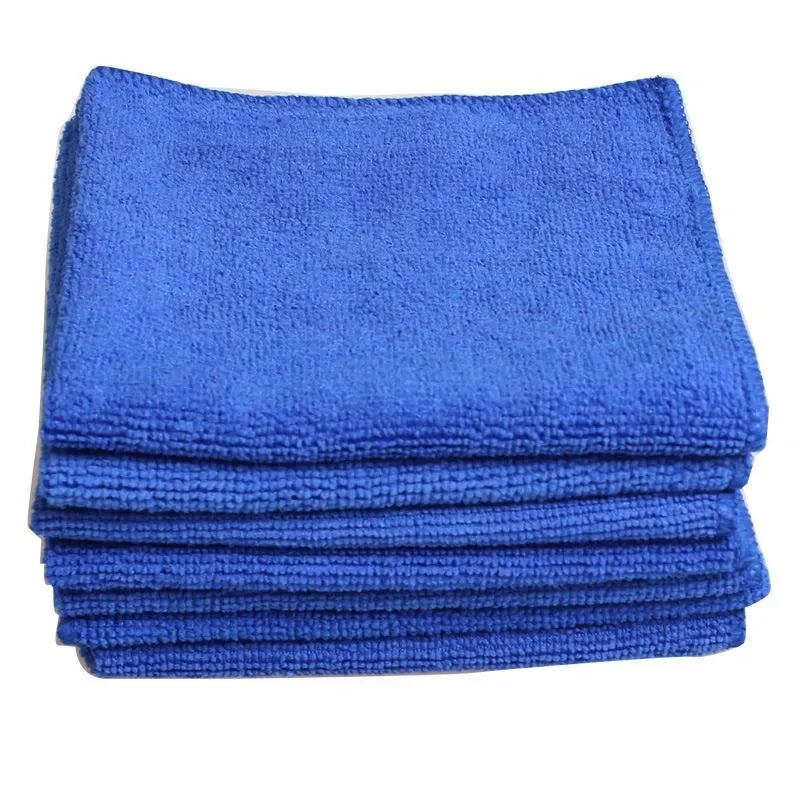 200pcs Microfiber Towels Car Wash Drying Cloth Blue Car Care Detailing Cleaning Polishing Duster Home Kitchen Washing Rags