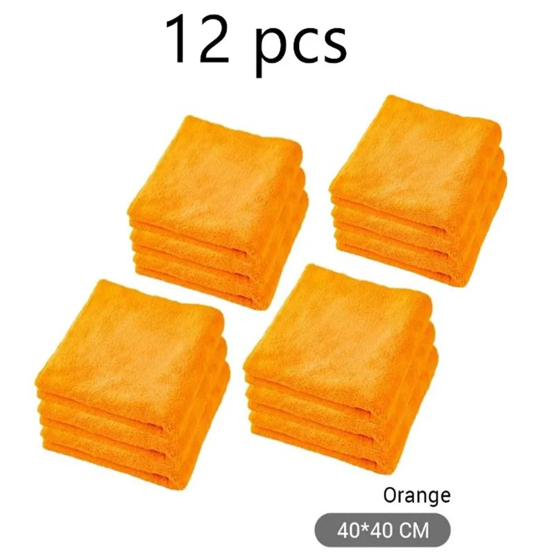 600GSM Microfiber Car Cleaning Towel 40X40cm Thickened Car Wash Towels Auto Detailing Care Drying Cloth Rags 1-20 pcs