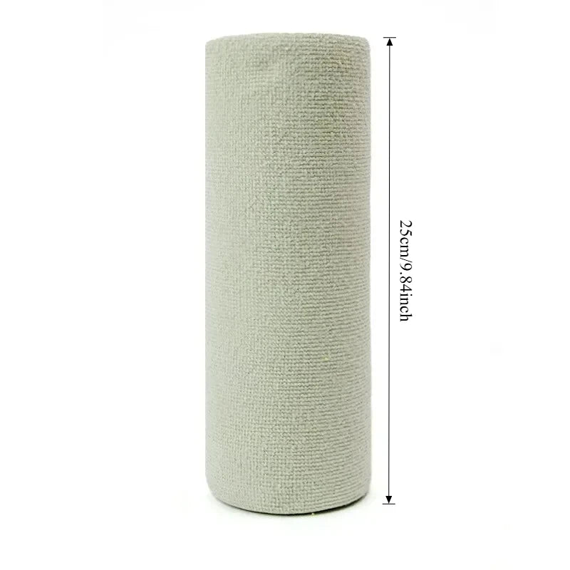 Reusable Cleaning Wipe Household Kitchen Cloth Microfiber Towel Rolls Dish Rags Wash Paper Towel Replacement 1 Roll of 20 Sheets