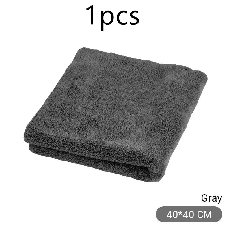 600GSM Microfiber Car Cleaning Towel 40X40cm Thickened Car Wash Towels Auto Detailing Care Drying Cloth Rags 1-20 pcs