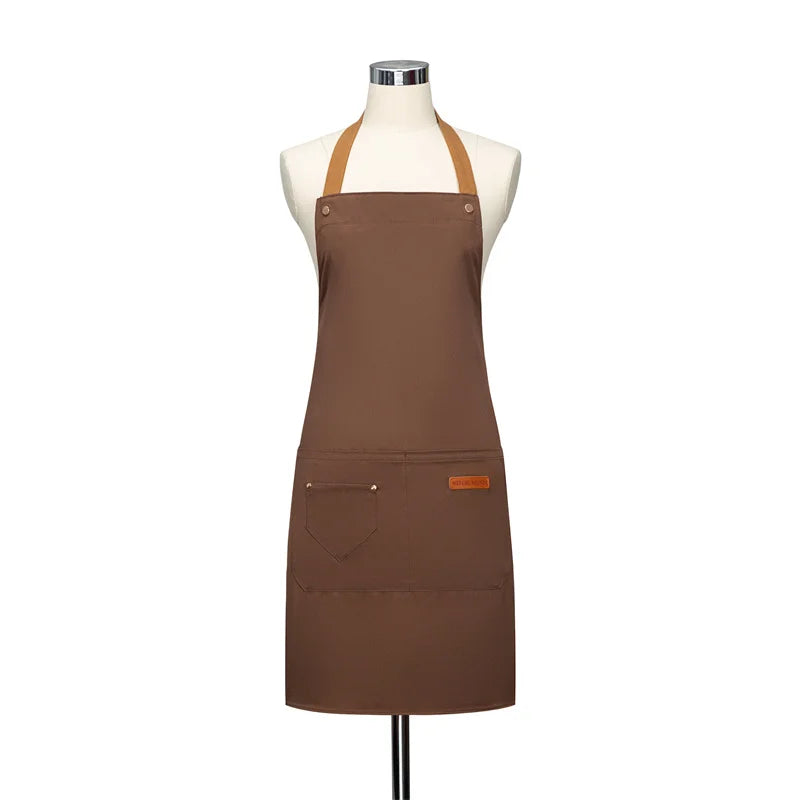 Customized Logo Design Apron Logo Signature Men's Women's Kitchen Aprons Home Chef Baking Clothes Waterproof  with Pockets