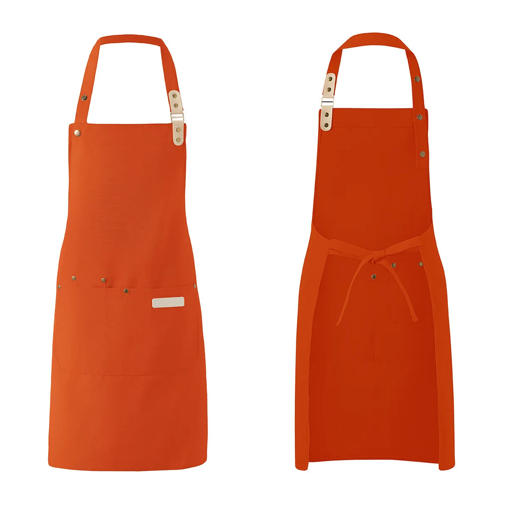 1 Piece Chef Apron Unisex Waterproof Canvas Durable for Restaurant Hotel Baking Beauty Salon Nail Art Kitchen Cooking