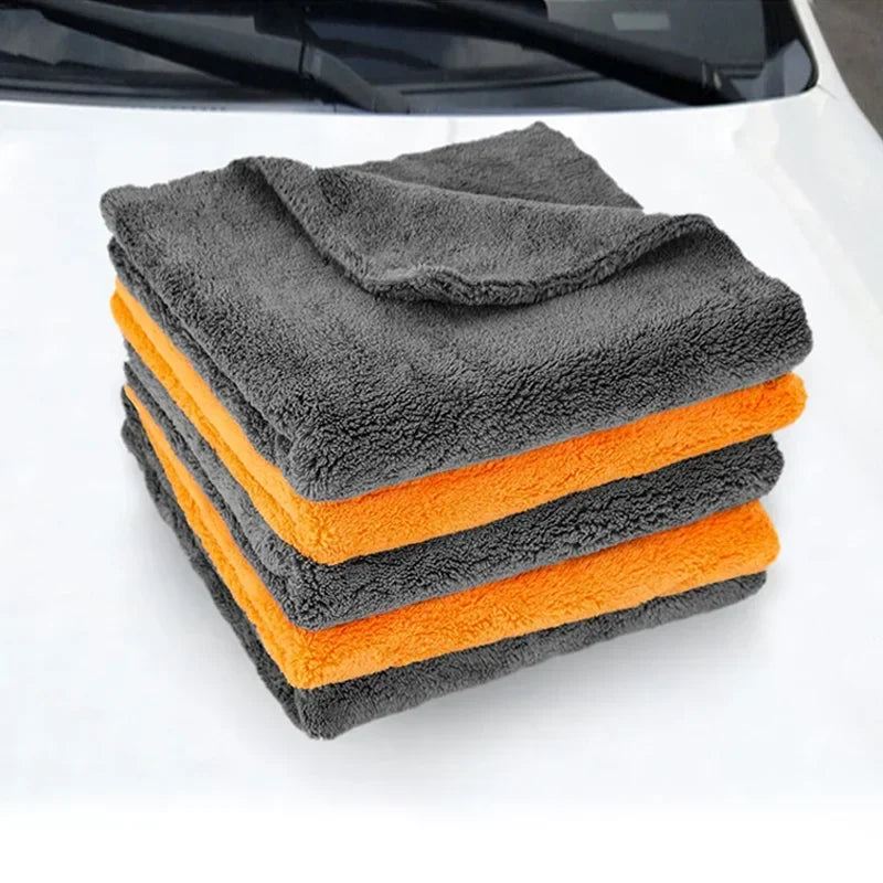 600GSM Microfiber Car Cleaning Towel 40X40cm Thickened Car Wash Towels Auto Detailing Care Drying Cloth Rags 1-20 pcs