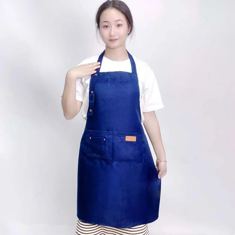 New Fashion Kitchen Aprons for Woman Men Chef Work Apron for Grill Restaurant Bar Shop Cafes Beauty Nails Studios Uniform Aprons