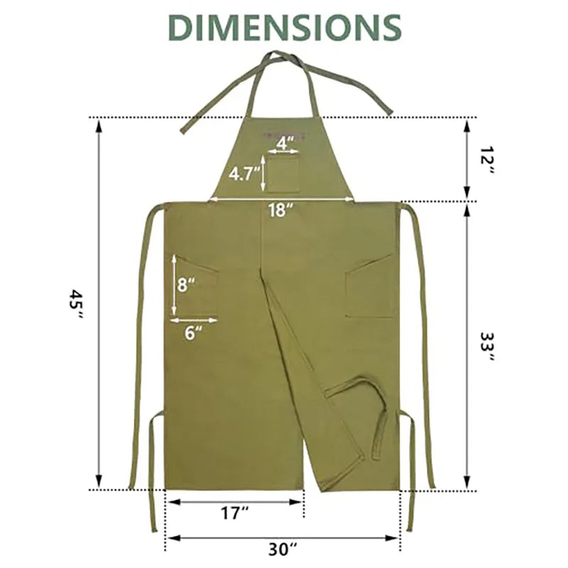 Hot Selling Split Apron for Men Women Kitchen Cooking Pottery Painting DIY Gift Long Durable Waterproof Design