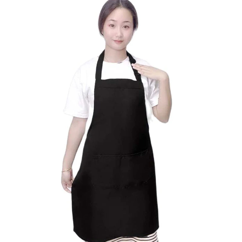 18 Colors Custom LOGO Aprons For Woman Men Chef Work Grill Restaurant Bar Shop Cafes Beauty Nails Studios Uniform Thin Apron