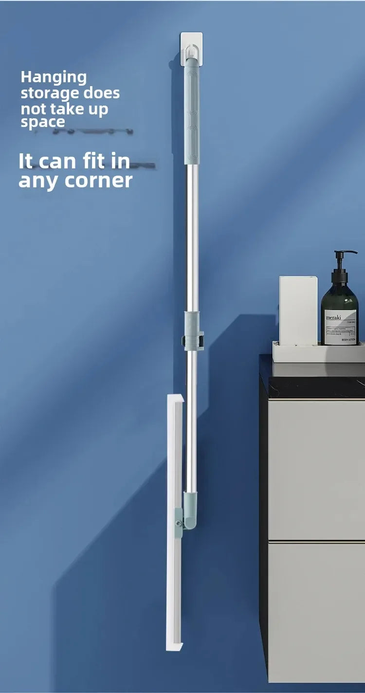 Magic Broom Silicone Bathroom Floor Scraper Household Bathroom Cleaning Squeegee Plastic Handle Two-In-One Dry And Wet Use