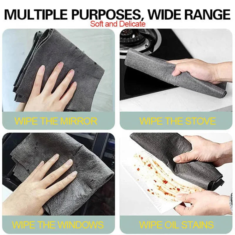 Thicker Magic Cleaning Cloth No Watermark No Trace Clean Rag  Microfiber Wash Reusable Dried Wiping Window Glass Kitchen Towel
