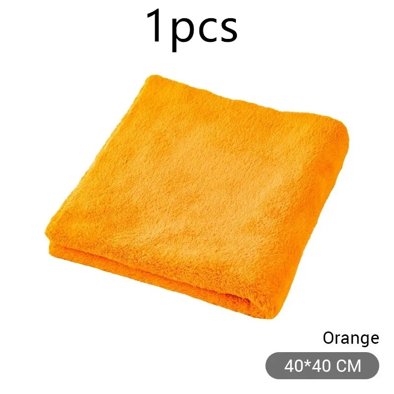 600GSM Microfiber Car Cleaning Towel 40X40cm Thickened Car Wash Towels Auto Detailing Care Drying Cloth Rags 1-20 pcs