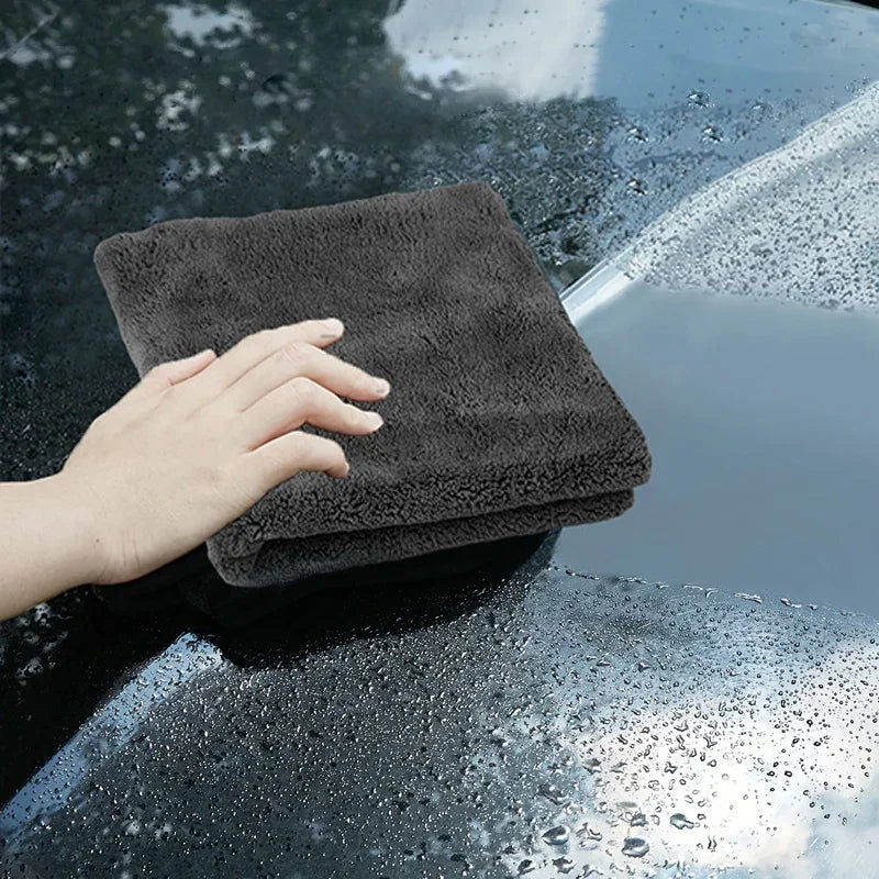 600GSM Microfiber Car Cleaning Towel 40X40cm Thickened Car Wash Towels Auto Detailing Care Drying Cloth Rags 1-20 pcs