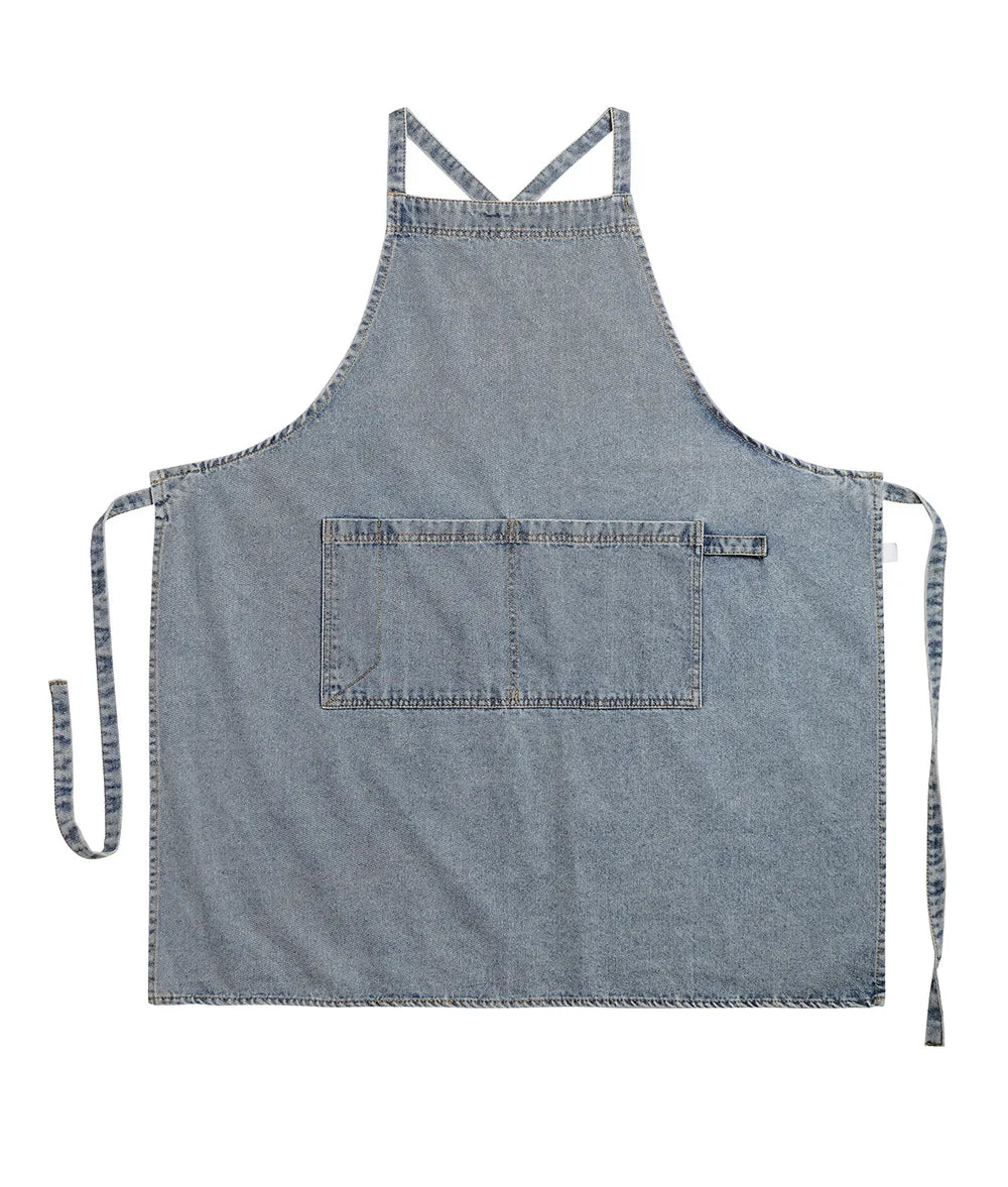Denim Apron Cotton Korean Canvas Antifouling Home Cleaning Kitchen Cooking Work Clothes Barber Apron Leisure Gardening Baking