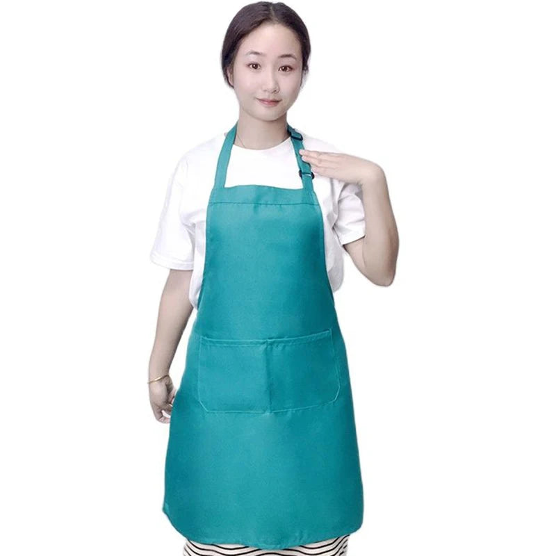 18 Colors Custom LOGO Aprons For Woman Men Chef Work Grill Restaurant Bar Shop Cafes Beauty Nails Studios Uniform Thin Apron