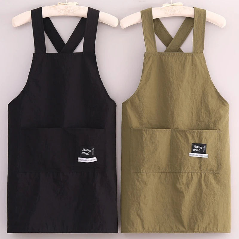 New Korean Household Kitchen Adult Waist Apron Waterproof Oil Resistant Cooking Chef Workwear for Catering Waiter Work Clothes