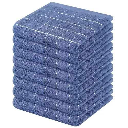 Olanly Cotton Terry Cloth Kitchen Towels Thicken Super Absorbent Dishcloth Reusable High-efficiency Cleaning Rags Daily Dish Rag