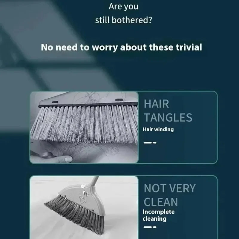 Plastic Broom and Dustpan Set Removable Combination Home Floor Cleaner Kit Sweeper Wiper Cleaning Tools Household Accessories