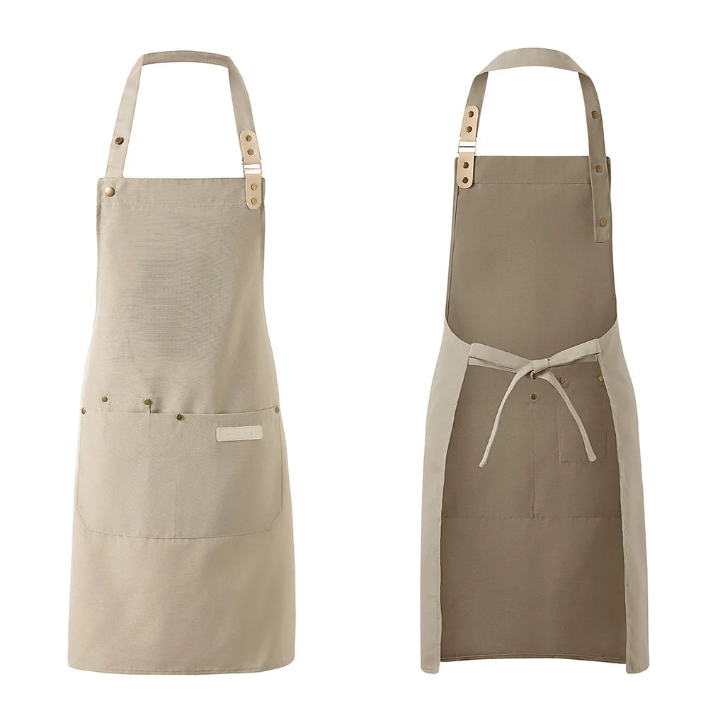 1 Piece Chef Apron Unisex Waterproof Canvas Durable for Restaurant Hotel Baking Beauty Salon Nail Art Kitchen Cooking