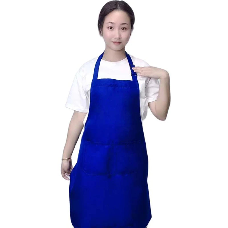 18 Colors Custom LOGO Aprons For Woman Men Chef Work Grill Restaurant Bar Shop Cafes Beauty Nails Studios Uniform Thin Apron