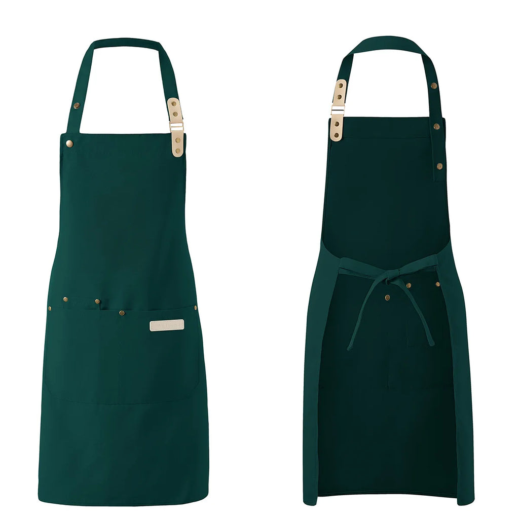 1 Piece Chef Apron Unisex Waterproof Canvas Durable for Restaurant Hotel Baking Beauty Salon Nail Art Kitchen Cooking