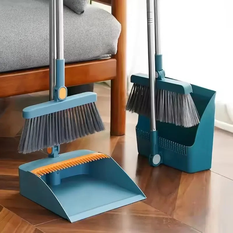 Household Dustpan Combination Rotary Long-rod Broom Set Two-piece Broom Combination Cleaning Multi-functional Broom