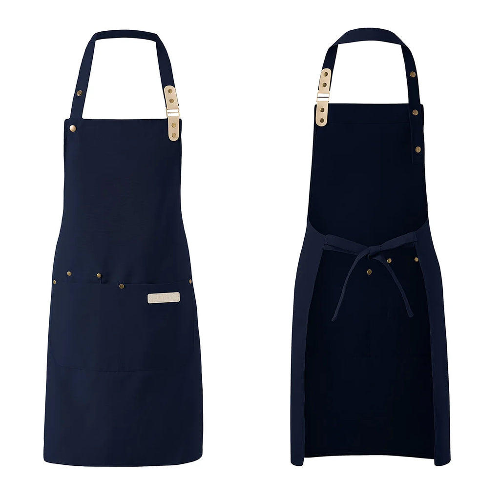 1 Piece Chef Apron Unisex Waterproof Canvas Durable for Restaurant Hotel Baking Beauty Salon Nail Art Kitchen Cooking