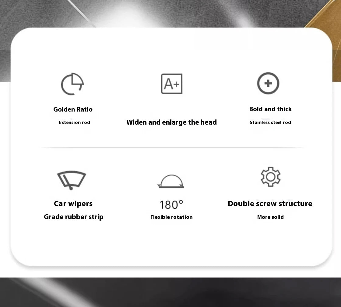 Silicone Scraper Broom with Squeegee for Floor, Glass & Bathroom Cleaning