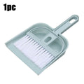 Mini Plastic Broom & Dustpan Set | Covered Desktop Cleaning Brush | Office Home Countertop Tidy Tool