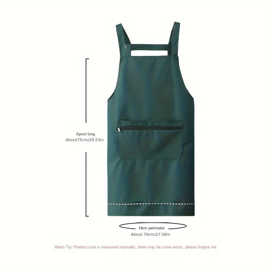 Household Apron for Women Kitchen Waterproof and Oil-Proof Sleeveless Apron Fashion Internet Celebrity Cute Suspender Work Clothes for Men